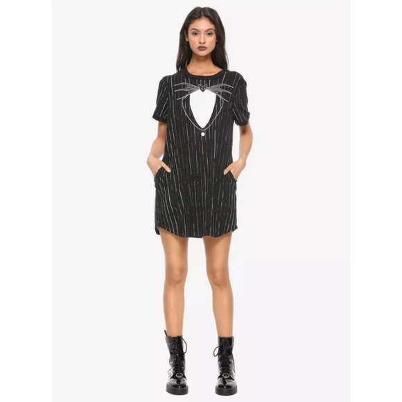 Disney-The Nightmare Before Christmas Jack Skellington Suit T-Shirt Dress - Picture 2 of 9
